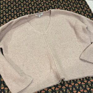 Madewell cropped v beck sweater xs